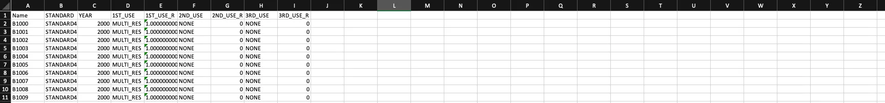  Fig.cea-s-01-03 presents an examplary table containing the information as the rest of the minimum CEA inputs of our design in Grasshopper. 