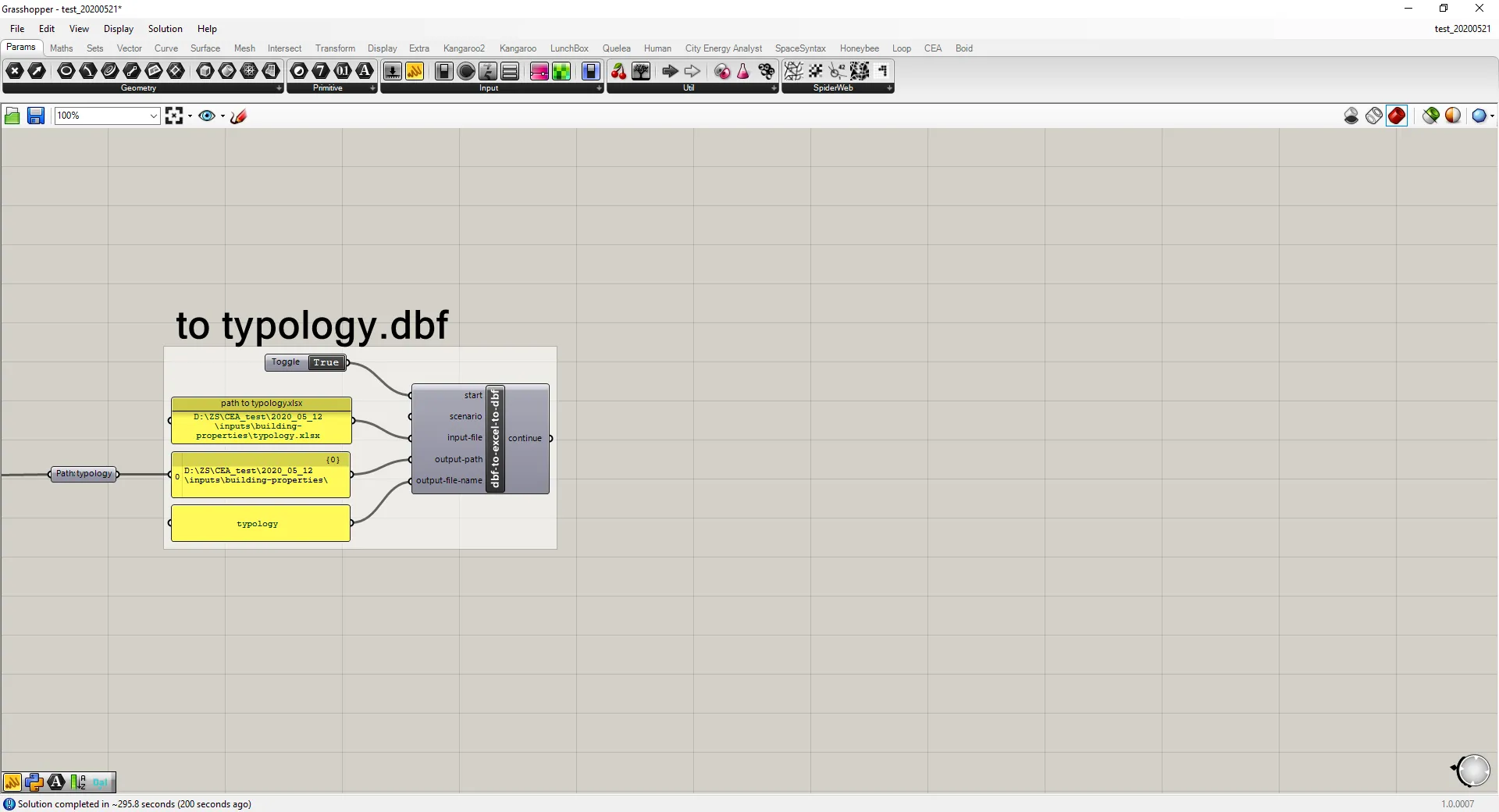  An example of exporting typology.dbf 